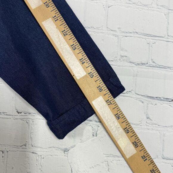 VTG 90's Talbots Maxi Dress Size 8 Blue Chambray Denim Button Down Cape Duster - Picture 14 of 15